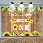 Sonnenblume Ist Drehen 1 Geburtstag Hintergrund für Party